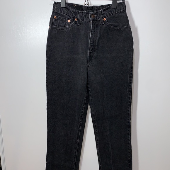 Vintage Levi’s Washed Out Black 512 Slim Fit Tapered Leg Size 7S - Picture 4 of 8